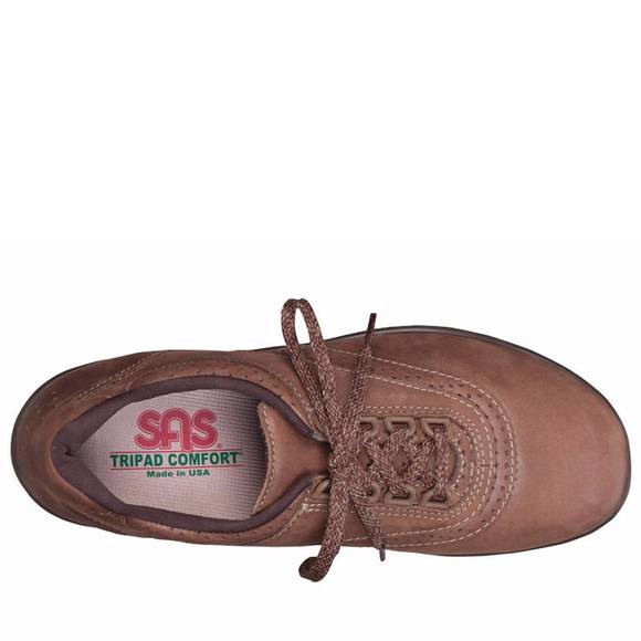NEW SAS women's walk easy sneaker in chocolate - Picture 3 of 3